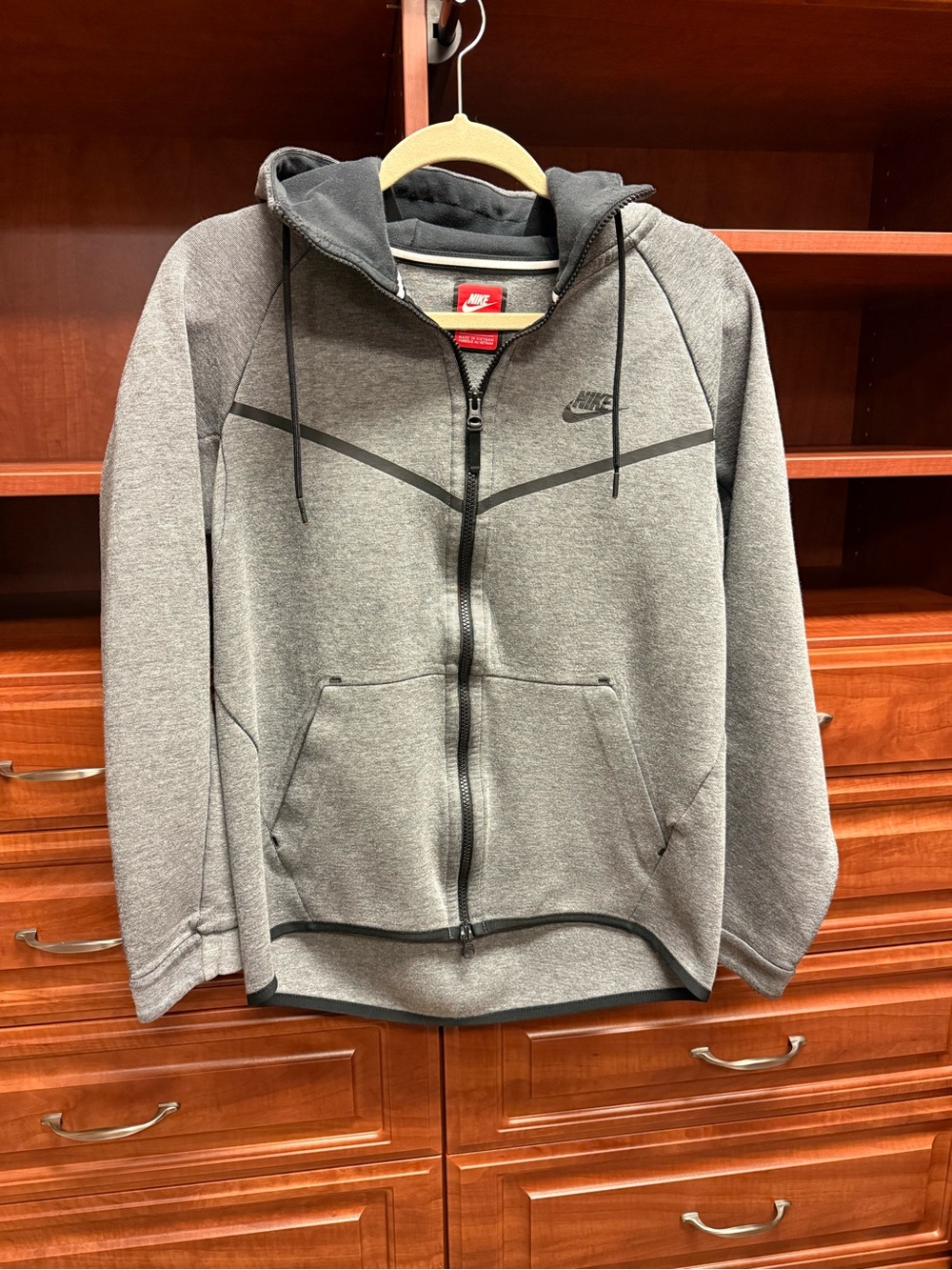 Nike Grey & Black Full-Zip Hooded Jacket